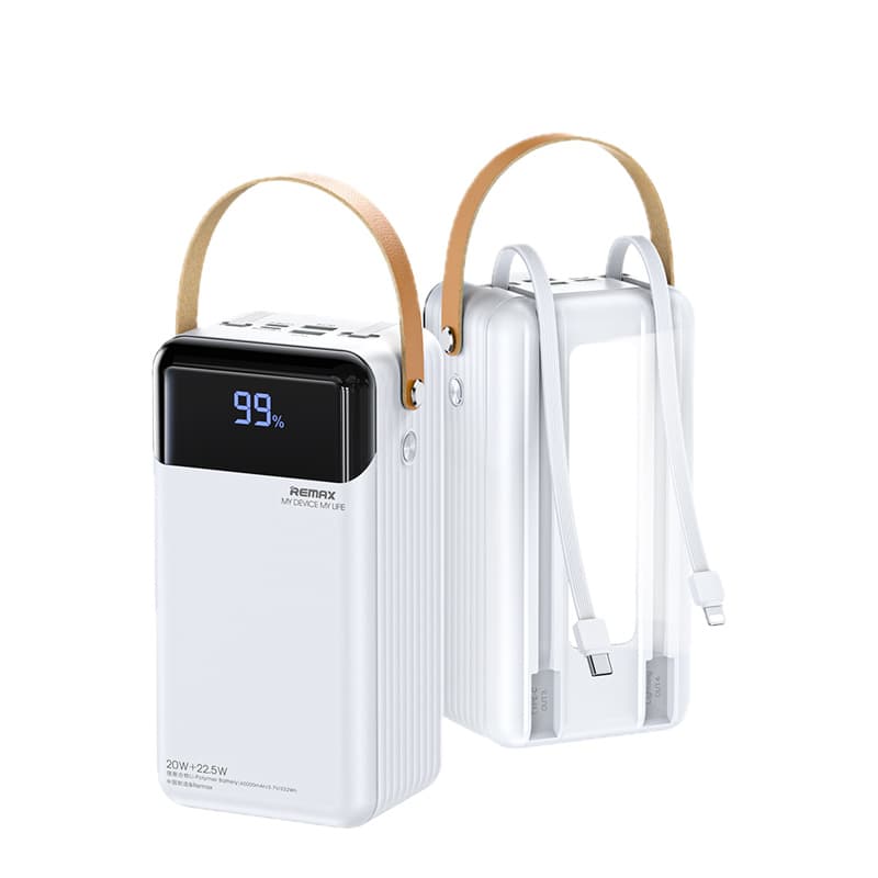 Remax 22.5W 60000mAh Power Bank with Built-in Cables & Light
